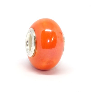 Lot De 100 Perles Vintage En Céramique Orange - Forme Carrée Plate - Idée Créative Bijoux DIY
